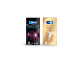 Durex - 20 stuks Condooms - Orgasm Intense 1x10 stuks - Nude No Latex 1x10 stuks - Voordeelverpakking