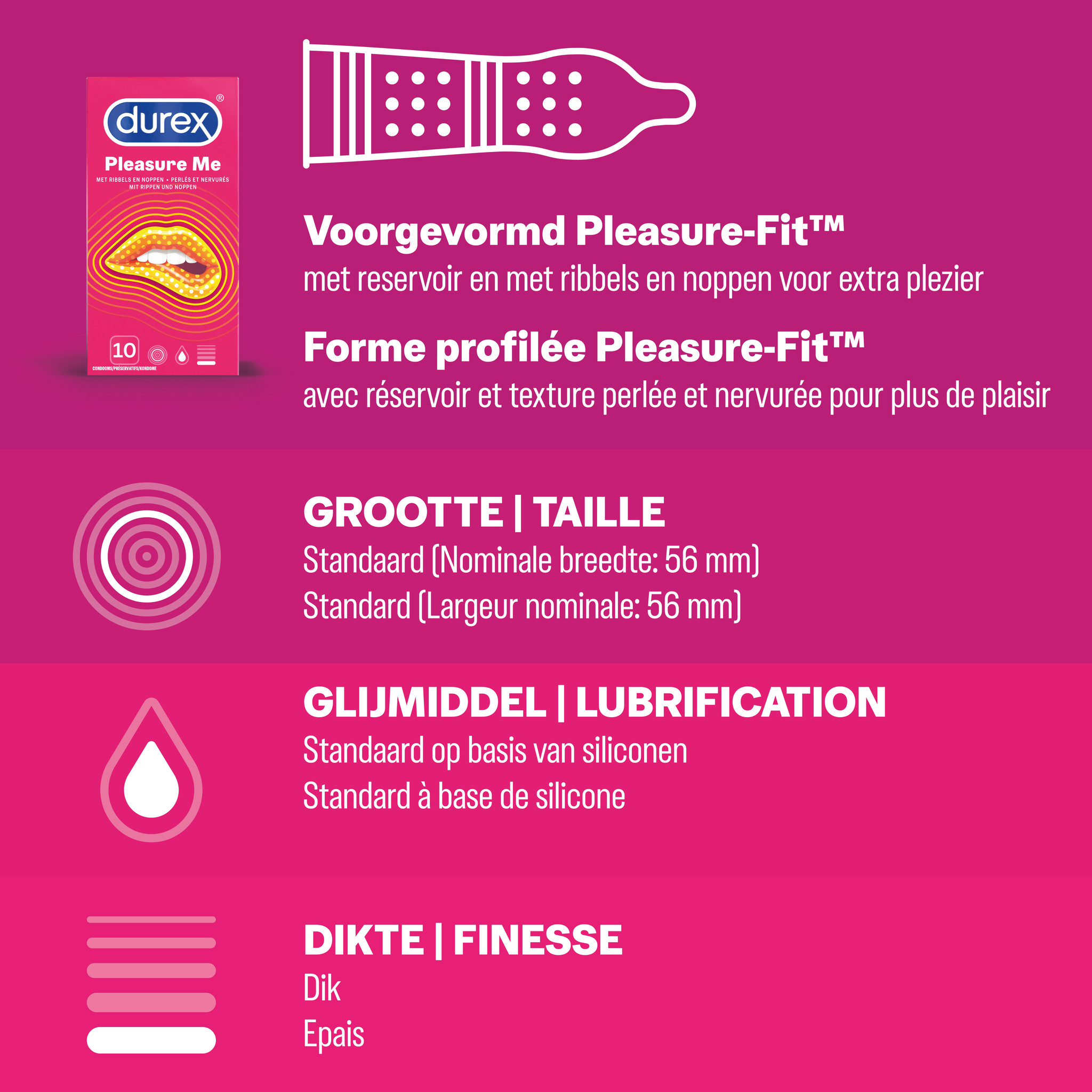 Durex - 20 stuks Condooms - Pleasure Me 1x10 stuks - Nude No Latex 1x10 stuks - Voordeelverpakking