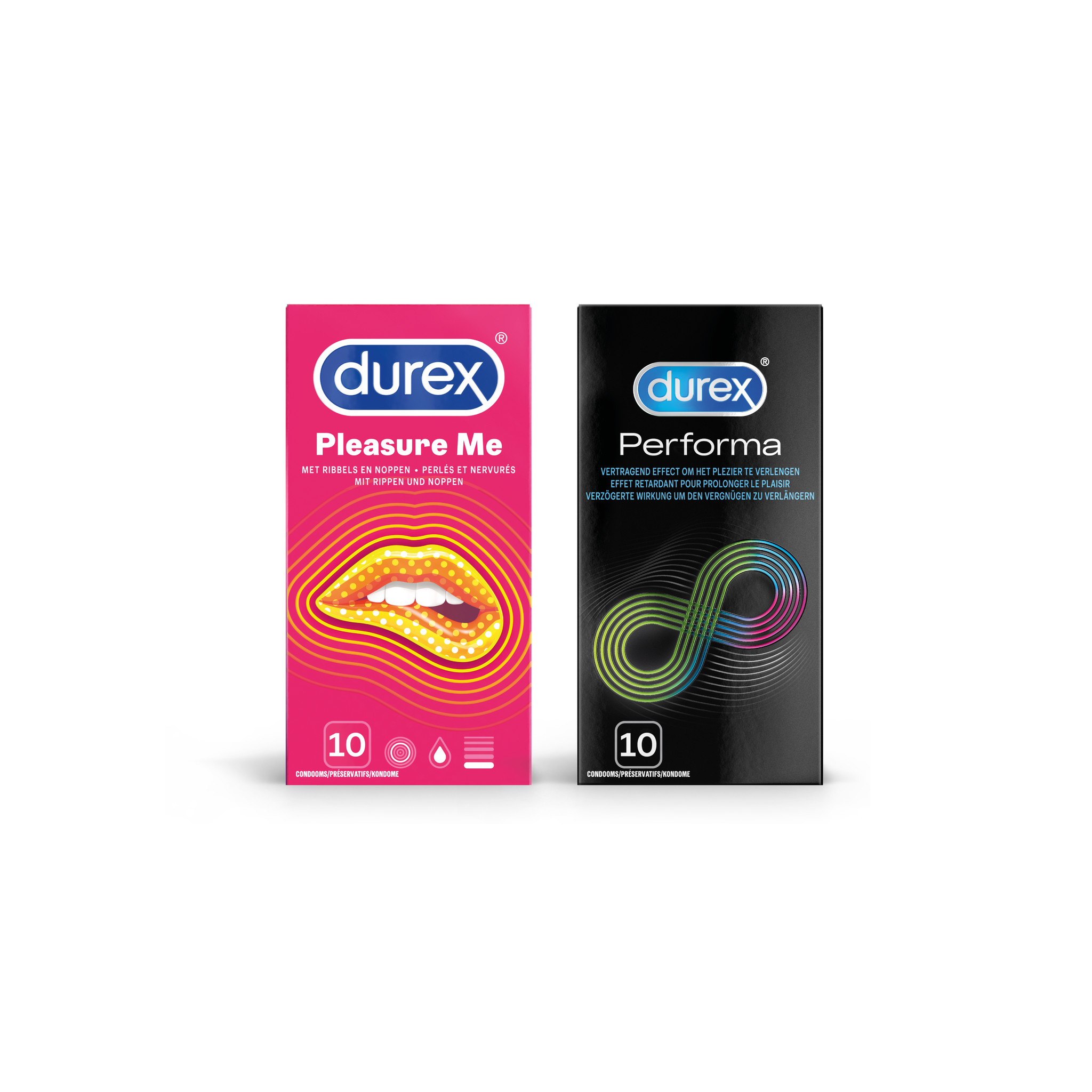 Durex - 20 stuks Condooms - Pleasure Me 1x10 stuks - Performa 1x10 stuks - Voordeelverpakking