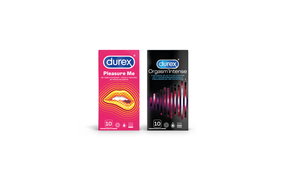 Durex - 20 stuks Condooms - Pleasure Me 1x10 stuks - Orgasm Intense 1x10 stuks - Voordeelverpakking