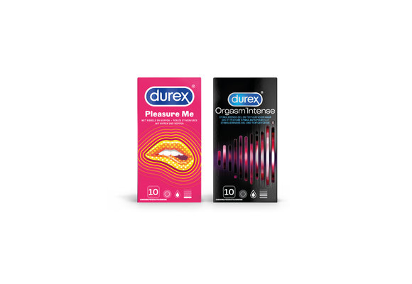 Durex - 20 stuks Condooms - Pleasure Me 1x10 stuks - Orgasm Intense 1x10 stuks - Voordeelverpakking