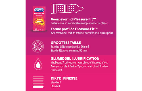 Durex - 20 stuks Condooms - Pleasure Me 1x10 stuks - Orgasm Intense 1x10 stuks - Voordeelverpakking