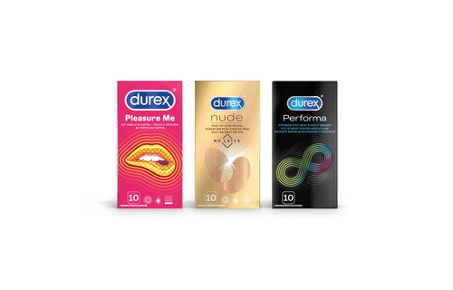 Durex - 30 stuks Condooms - Pleasure Me 1x10 stuks - Nude No Latex 1x10 stuks - Voordeelverpakking