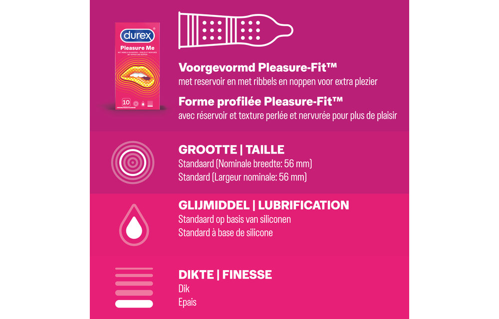 Durex - 30 stuks Condooms - Pleasure Me 1x10 stuks - Nude No Latex 1x10 stuks - Voordeelverpakking