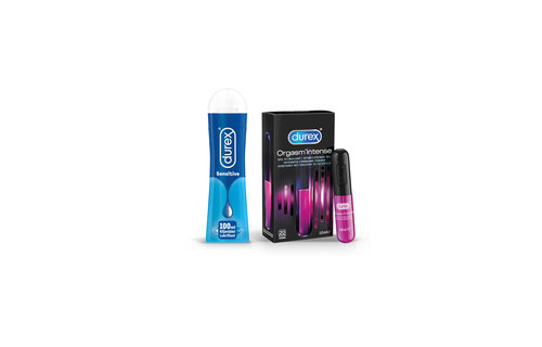 Durex - 110ml Glijmiddel - Play Sensitive 1x100ml - Intense Orgasm 1x10ml - Voordeelverpakking