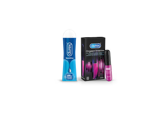 Durex - 110ml Glijmiddel - Play Sensitive 1x100ml - Intense Orgasm 1x10ml - Voordeelverpakking