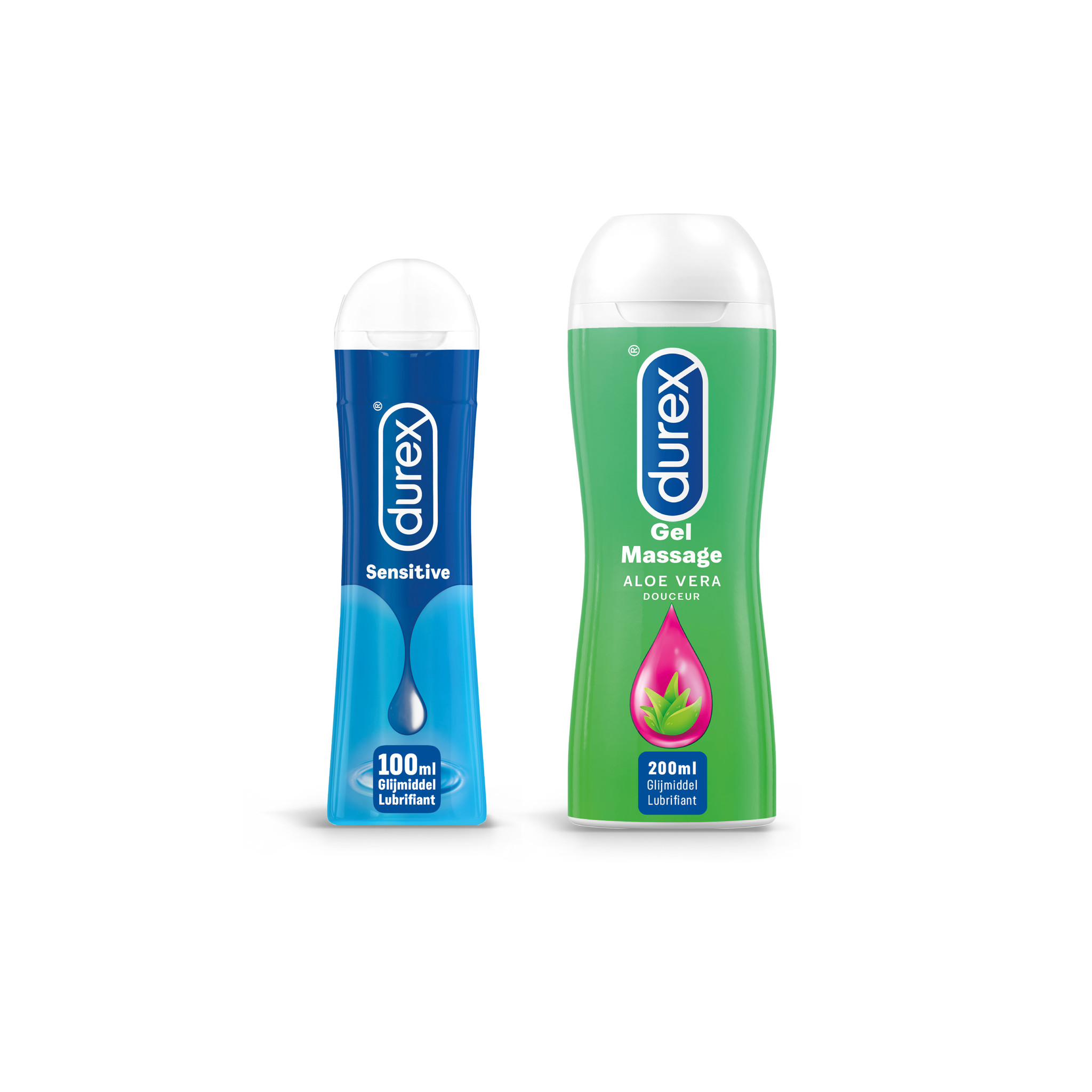Durex - 300ml Glijmiddel - Play Sensitive 1x100ml - Play Massage 2/1 Aloe 1x200ml - Voordeelverpakking