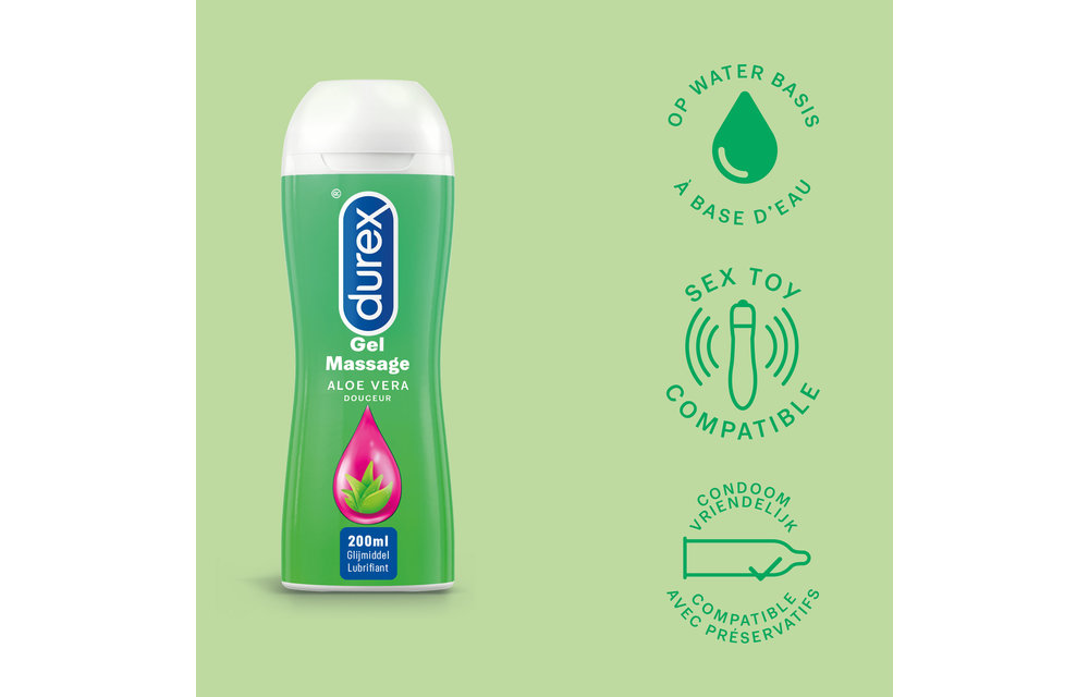 Durex - 300ml Glijmiddel - Play Sensitive 1x100ml - Play Massage 2/1 Aloe 1x200ml - Voordeelverpakking