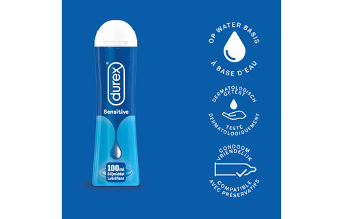 Durex - 300ml Glijmiddel - Play Sensitive 1x100ml - Play Massage 2/1 Sensitive 1x200ml - Voordeelverpakking