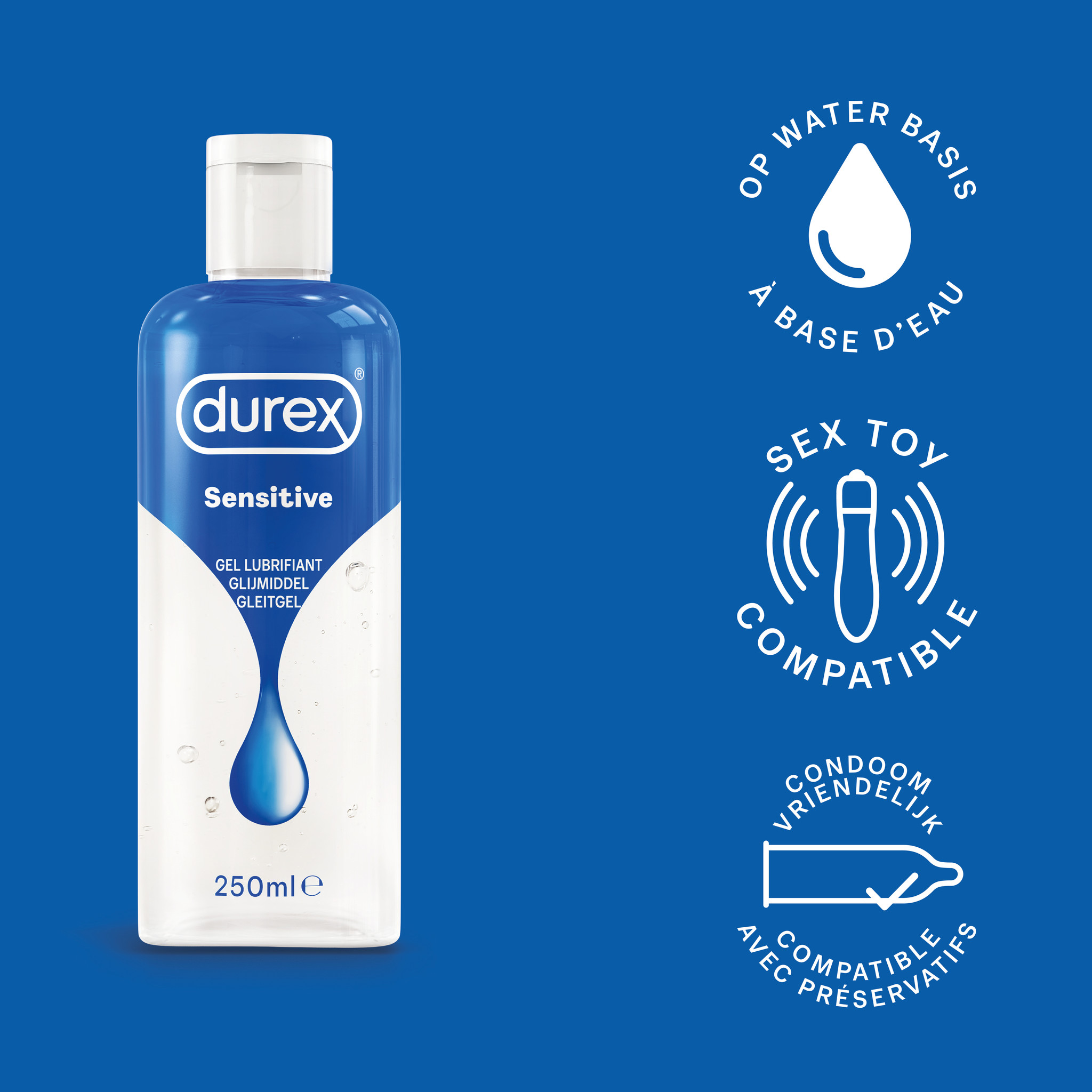 Durex - 300ml Glijmiddel - Play Sensitive 1x100ml - Play Massage 2/1 Sensitive 1x200ml - Voordeelverpakking