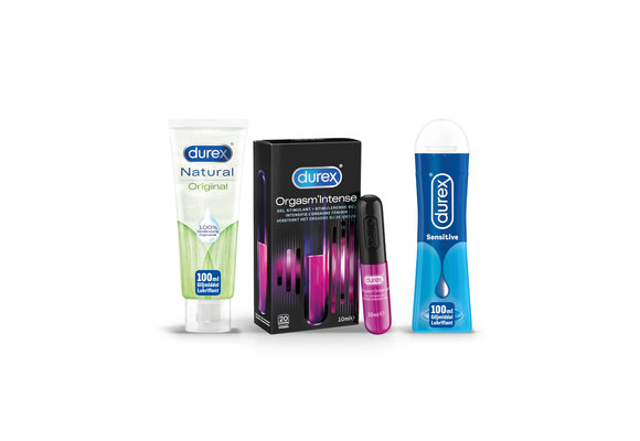 Durex - 210ml Glijmiddel - Nature Hydratant 1x100ml - Intense Orgasm 1x10ml - Play Sensitive 1x100ml - Voordeelverpakking