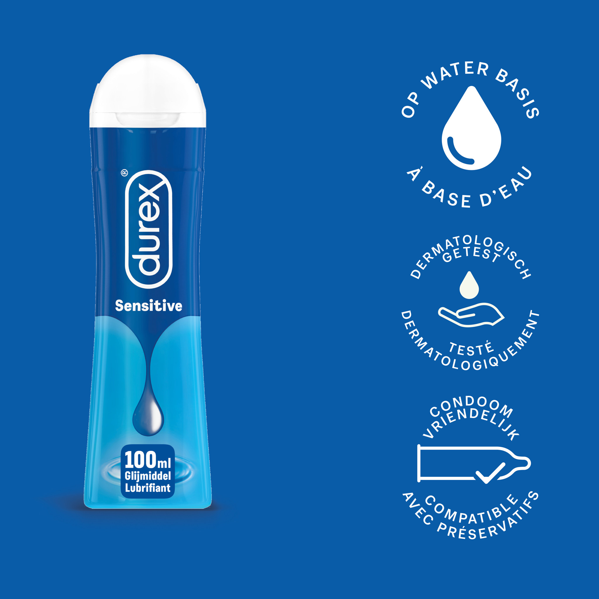 Durex - 210ml Glijmiddel - Nature Hydratant 1x100ml - Intense Orgasm 1x10ml - Play Sensitive 1x100ml - Voordeelverpakking