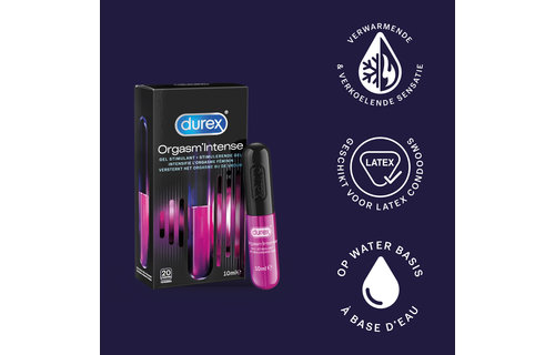 Durex - 210ml Glijmiddel - Perfect Gliss 1x100ml - Intense Orgasm 1x10ml - Play Tingle 1x100ml - Voordeelverpakking