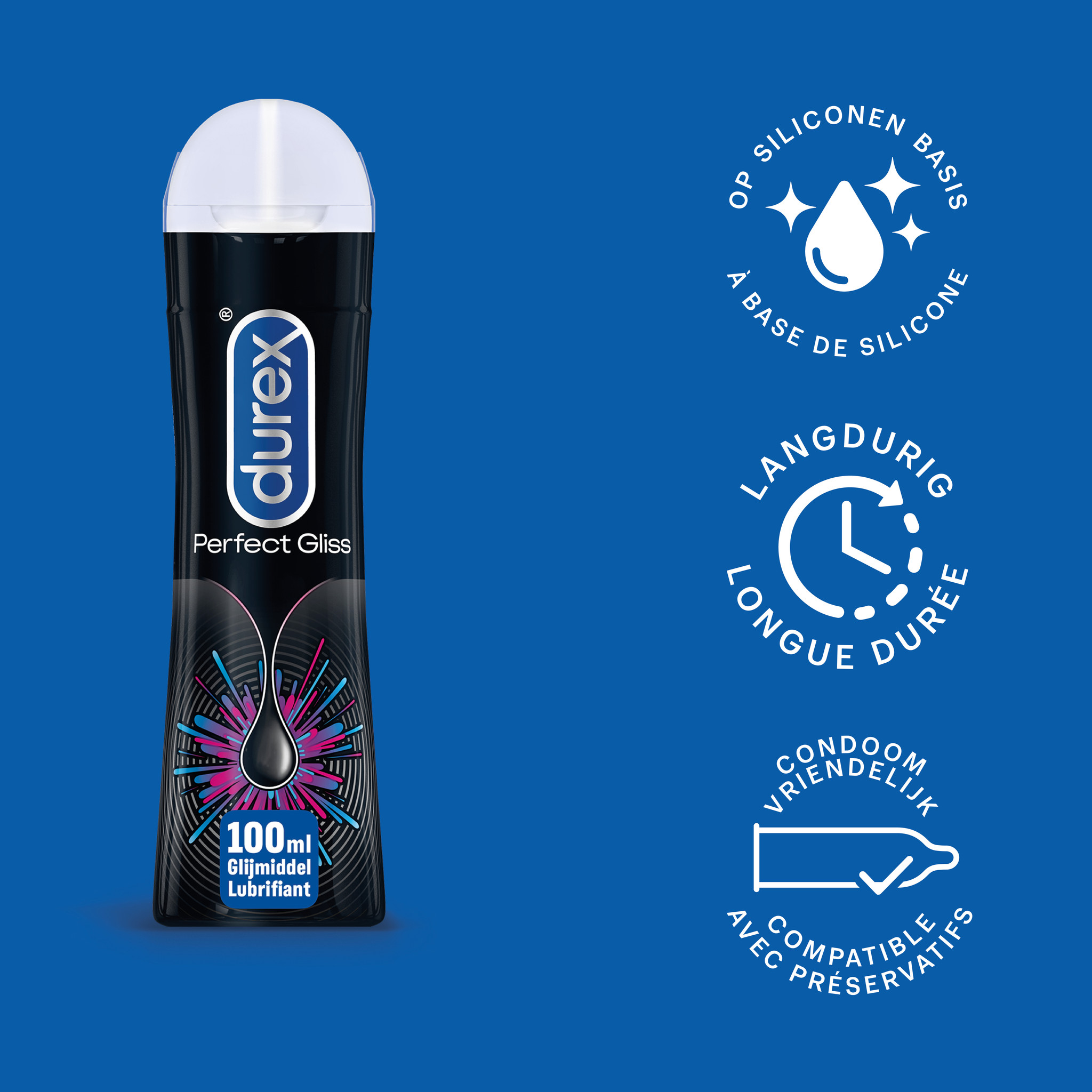 Durex - 210ml Glijmiddel - Perfect Gliss 1x100ml - Intense Orgasm 1x10ml - Play Tingle 1x100ml - Voordeelverpakking