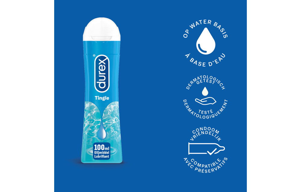 Durex - 210ml Glijmiddel - Perfect Gliss 1x100ml - Intense Orgasm 1x10ml - Play Tingle 1x100ml - Voordeelverpakking