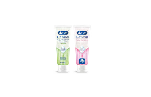 Durex - 200ml Glijmiddel - Natural 1x100ml - Natural Extra Sensitive 1x100ml - Voordeelverpakking
