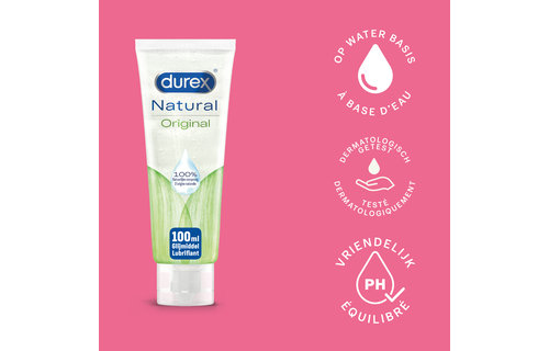 Durex - 200ml Glijmiddel - Natural 1x100ml - Natural Extra Sensitive 1x100ml - Voordeelverpakking