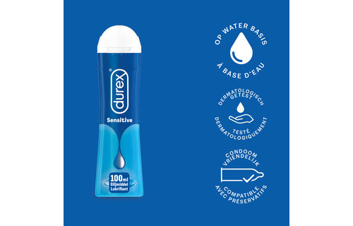 Durex - 200ml Glijmiddel - Perfect Gliss 1x100ml - Play Sensitive 1x100ml - Voordeelverpakking