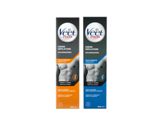 Veet Men - 400ml Ontharingscreme - Normaal 1x200ml - Gevoelig 1x200ml - Voordeelverpakking