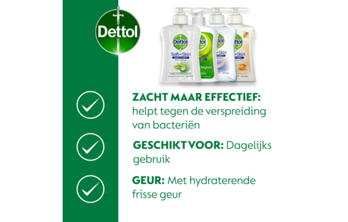 Dettol - 1L Handzeep - Antibacterieel - Aloë Vera 1x250ml Original 1x250 ml Gevoelige Huid 1x250ml -  LHS care+ Honing/Shea Droog 1x250 -Voordeelverpakking