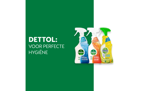 Dettol - 3L Allesreiniger Spray Power & Fresh - Badkamer 2x500ml - Keuken 2x500ml - Citrus 500ml - Voordeelverpakking