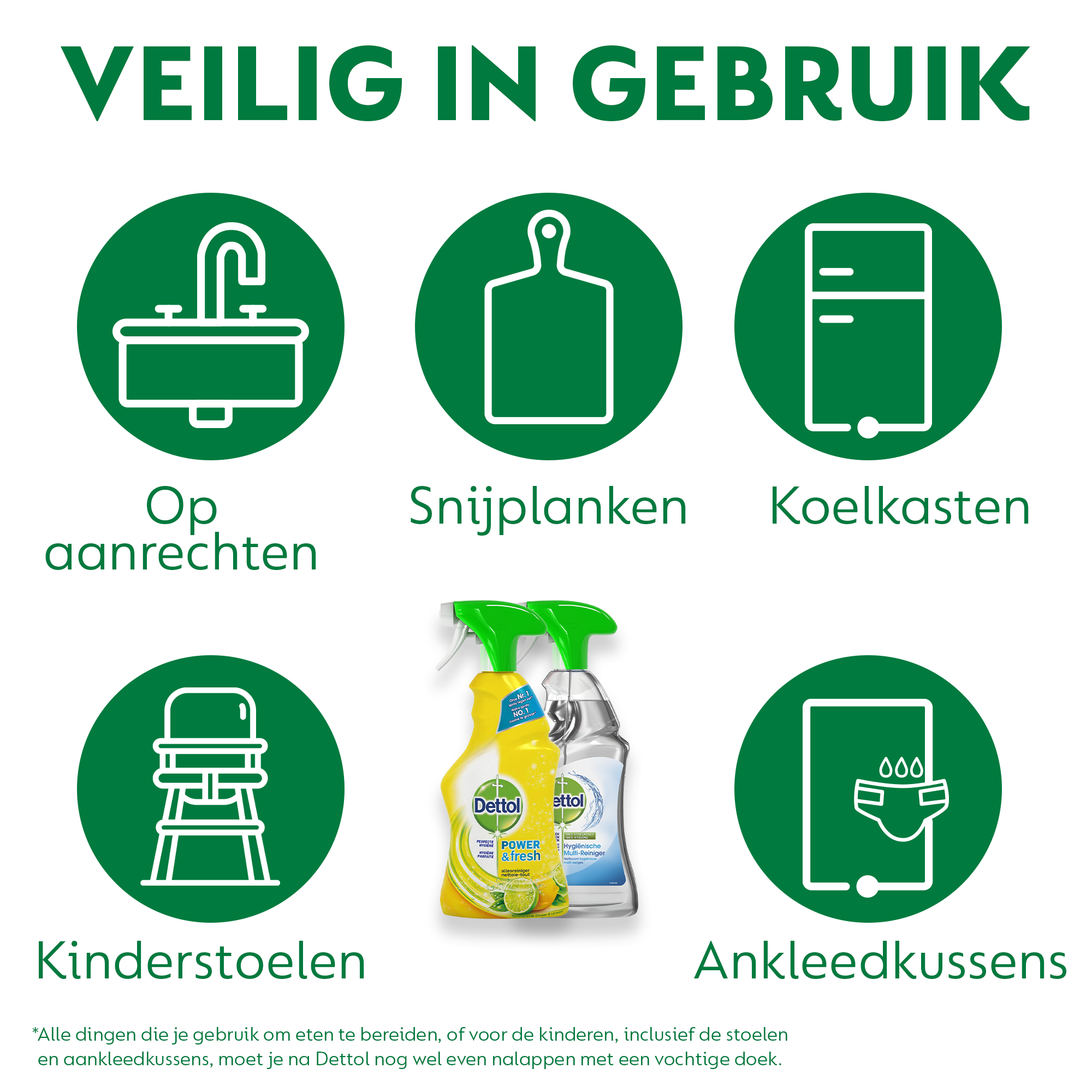 Dettol - 2L Allesreiniger Spray Power & Fresh - Citrus 2x500ml - Trigger Multireiniger (Cleanser) 2x500ml - Voordeelverpakking