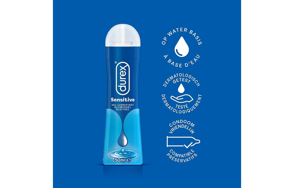Durex - 20 stuks Condooms - Thin Feel - 100ml Glijmiddel - Play Sensitive - Voordeelverpakking