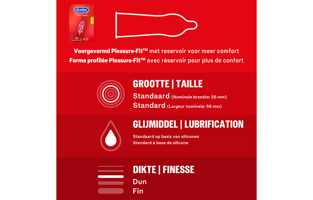 Durex - 300ml Glijmiddel - Play Massage 2/1 Sensitive 200ml - Sensitive Gel 100ml - 20 stuks Condooms - Thin Feel - Voordeelverpakking