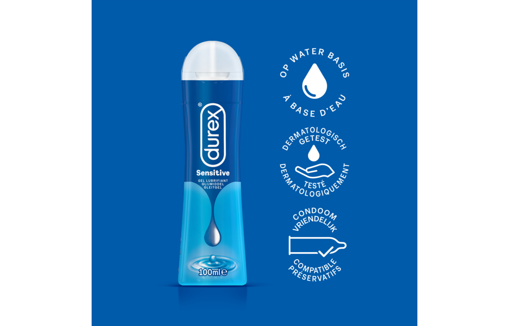 Durex - 10 stuks Condooms - Nude XL - 100 ml Glijmiddel - Play Sensitive - Voordeelverpakking