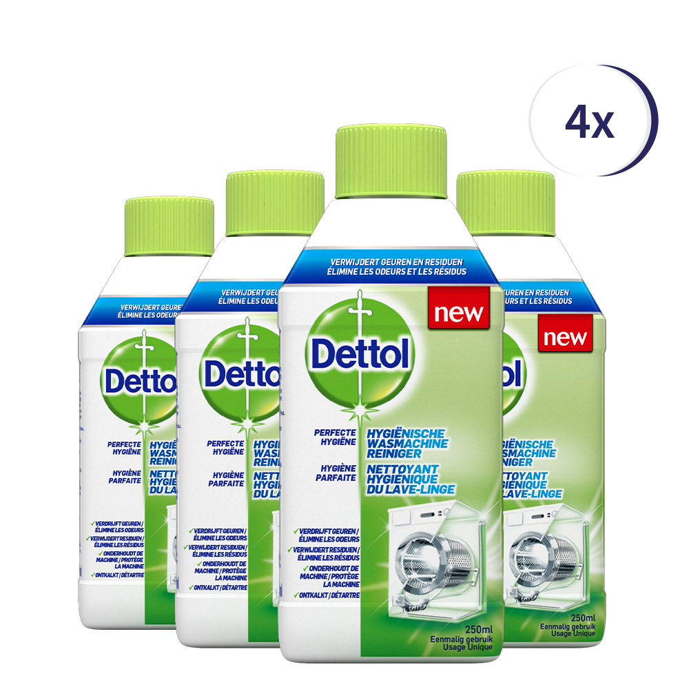 Dettol Wasmachine Reiniger Hygiëne - 250ml x4