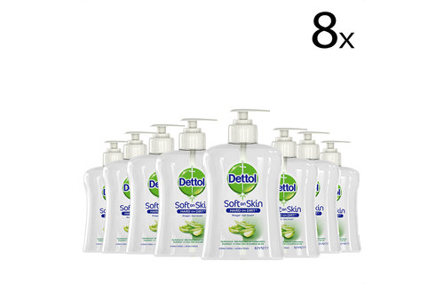 Dettol Handzeep - Verzachtend – Aloe Vera - 250ml x8