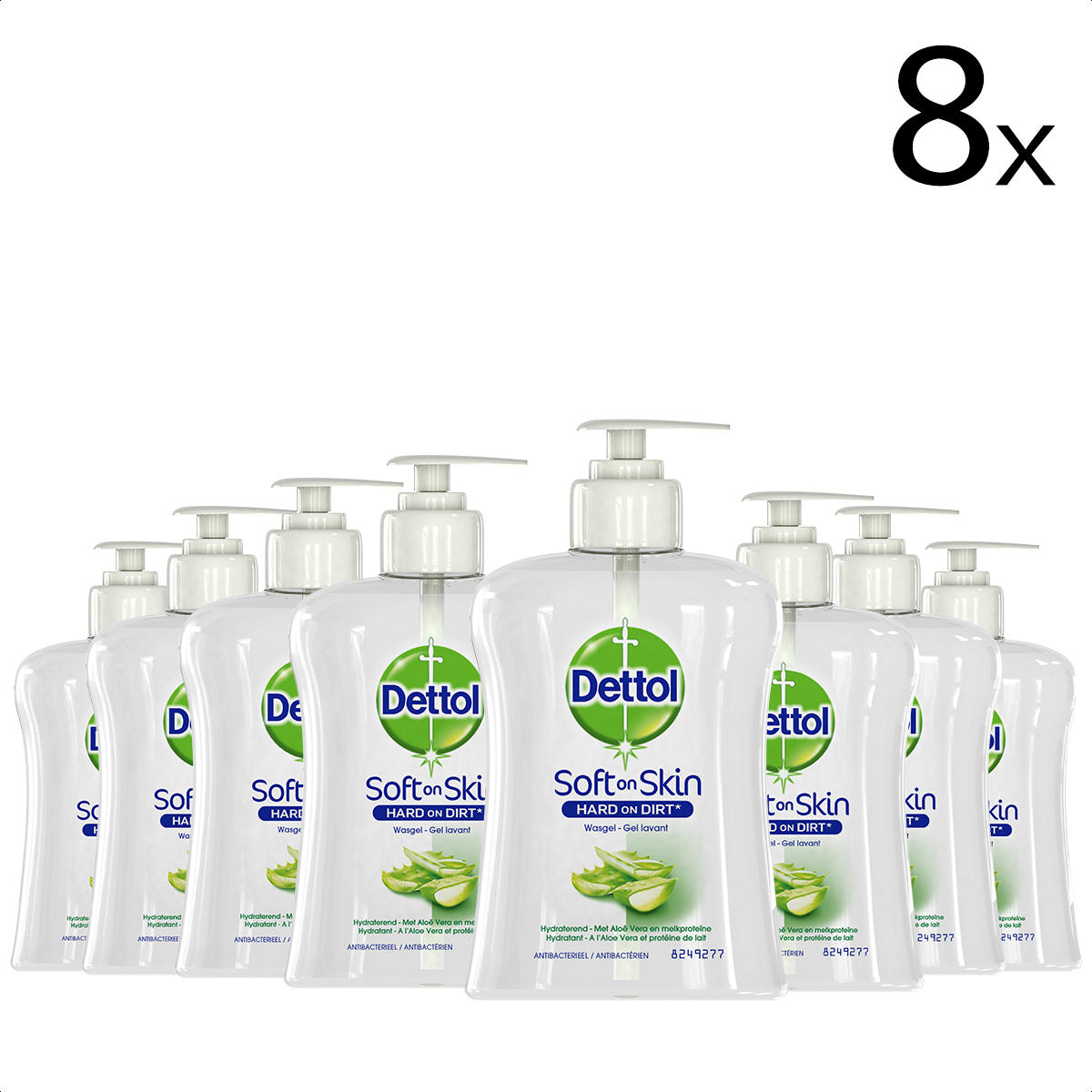 Dettol Handzeep - Verzachtend – Aloe Vera - 250ml x8