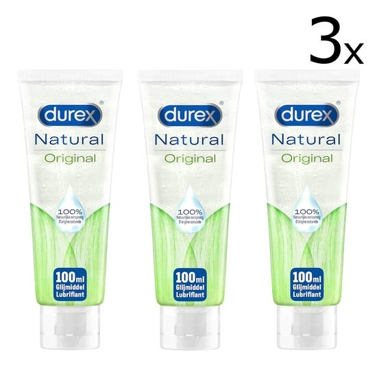 Durex Glijmiddel Natural - 100% natuurlijk - 100 ml x3