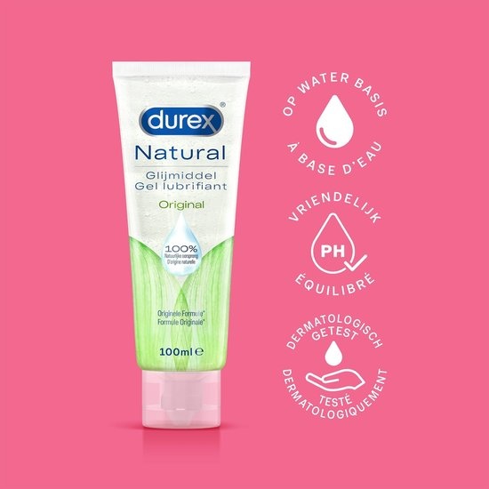 Durex Glijmiddel Natural - 100% natuurlijk - 100 ml x3