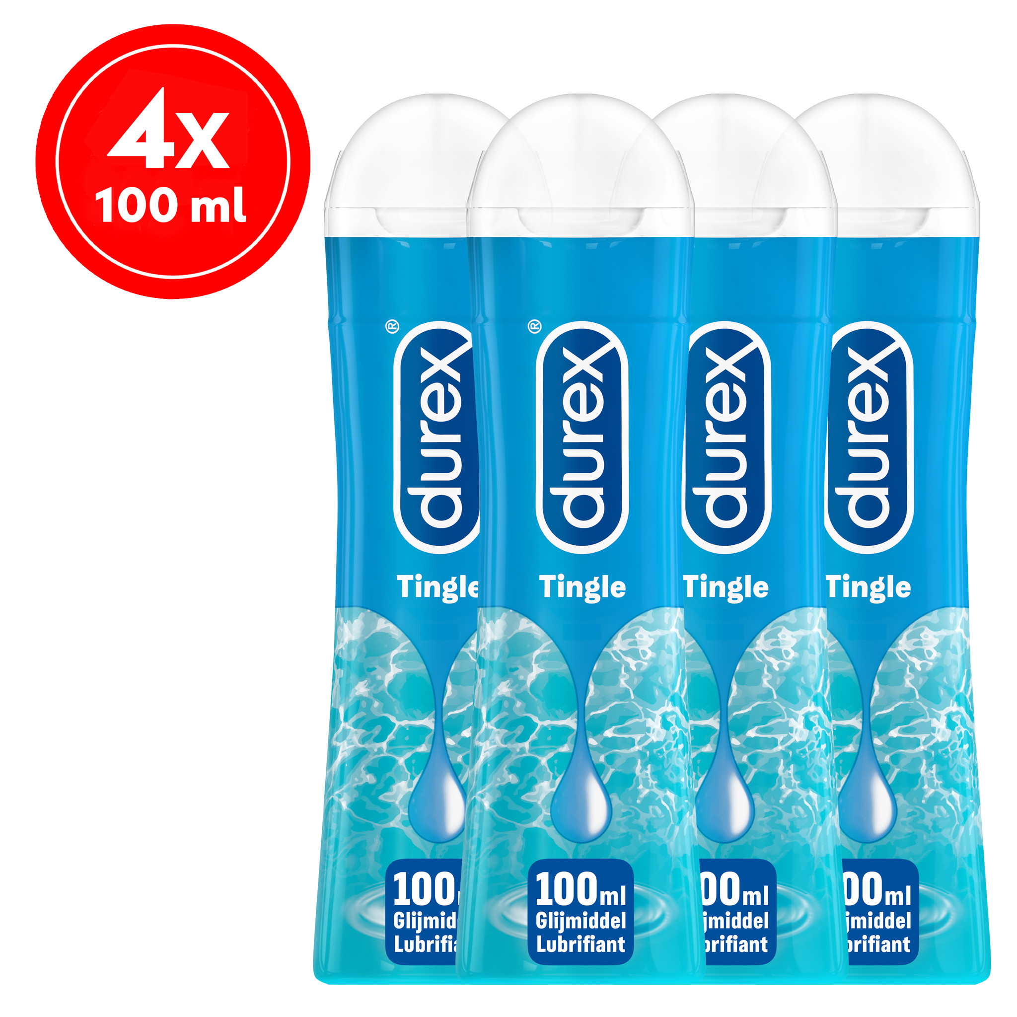 Durex Glijmiddel Play Pleasure Gel Tingle – 100ml x4