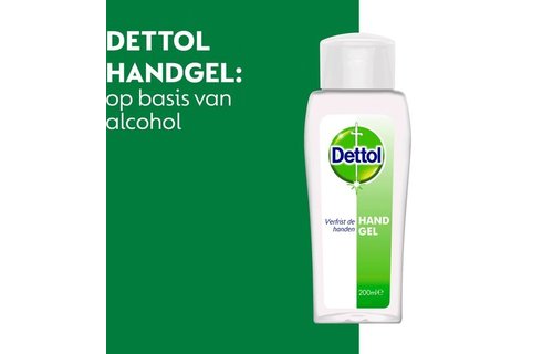 Dettol - 12 stuks Hygienische Doekjes 2 in 1 - 200ml Handgel - Op basis van alcohol