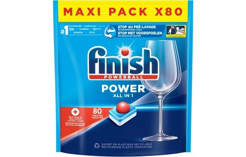 Finish Power All in 1 Regular Vaatwastabletten - 80 Stuks