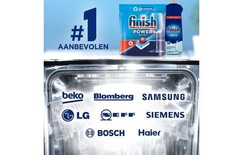 Finish Power All in 1 Regular Vaatwastabletten - 80 Stuks x2