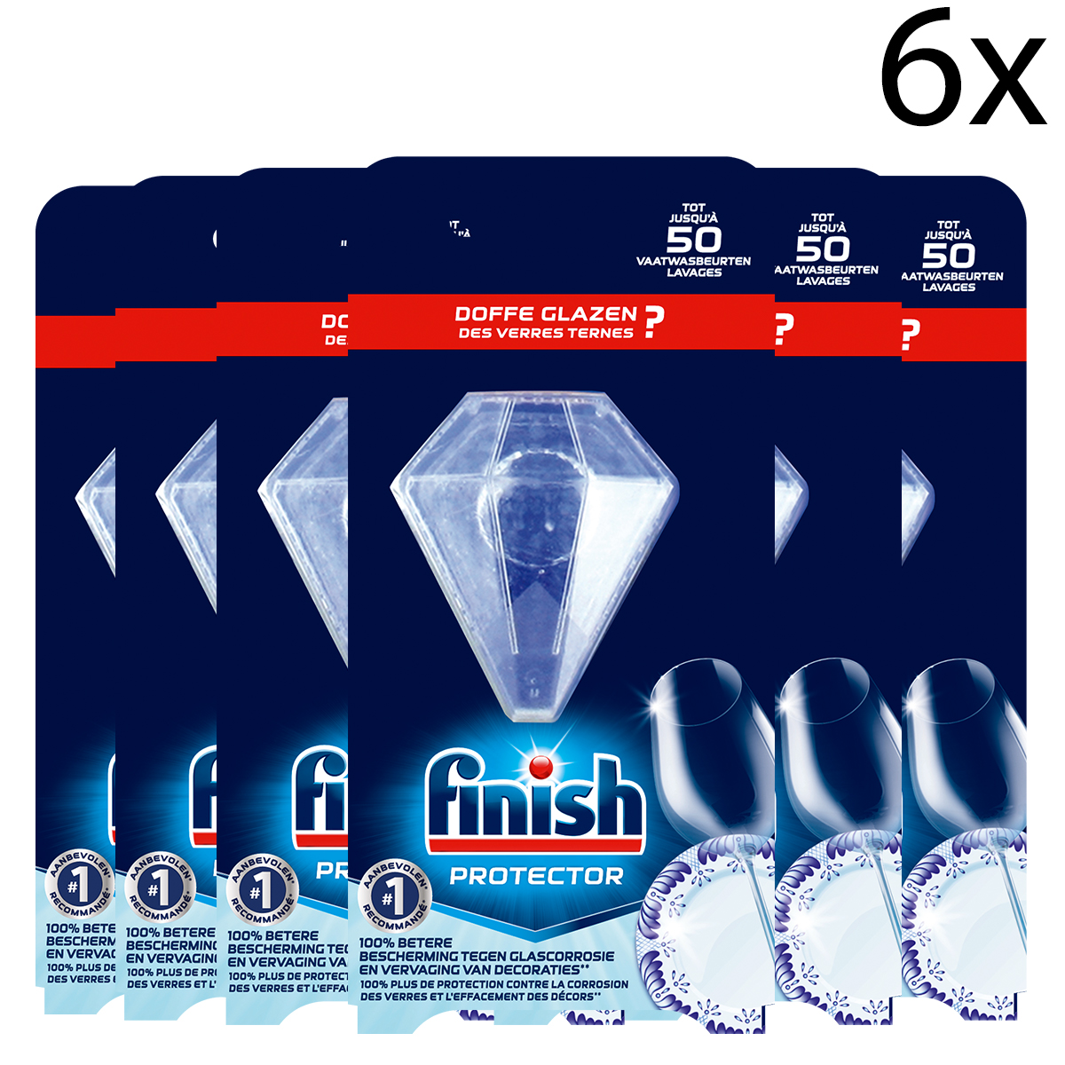 Finish - Finish Glans Protector Vaatwasmiddel - 1 Stuk x6 - Default