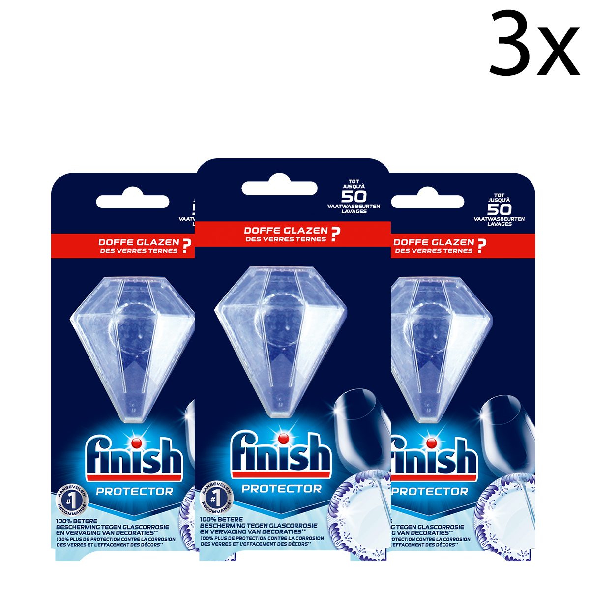 Finish Glans Protector Vaatwasmiddel - 1 Stuk x3
