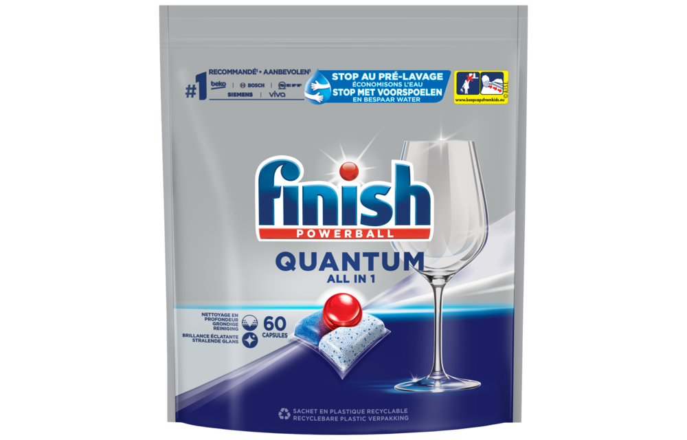 Finish Quantum All in 1 Regular Vaatwastabletten - 120 Tabletten - Voordeelverpakking