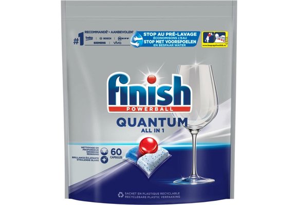 Finish Quantum All in 1 Regular Vaatwastabletten - 60 Stuks