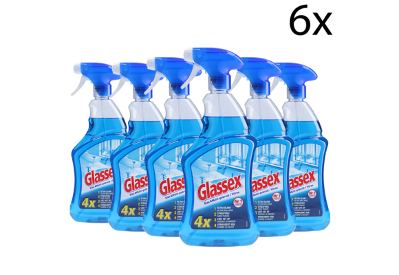 Glassex Schoonmaakmiddel Spray - Glas &amp; Multi - 750ml x6