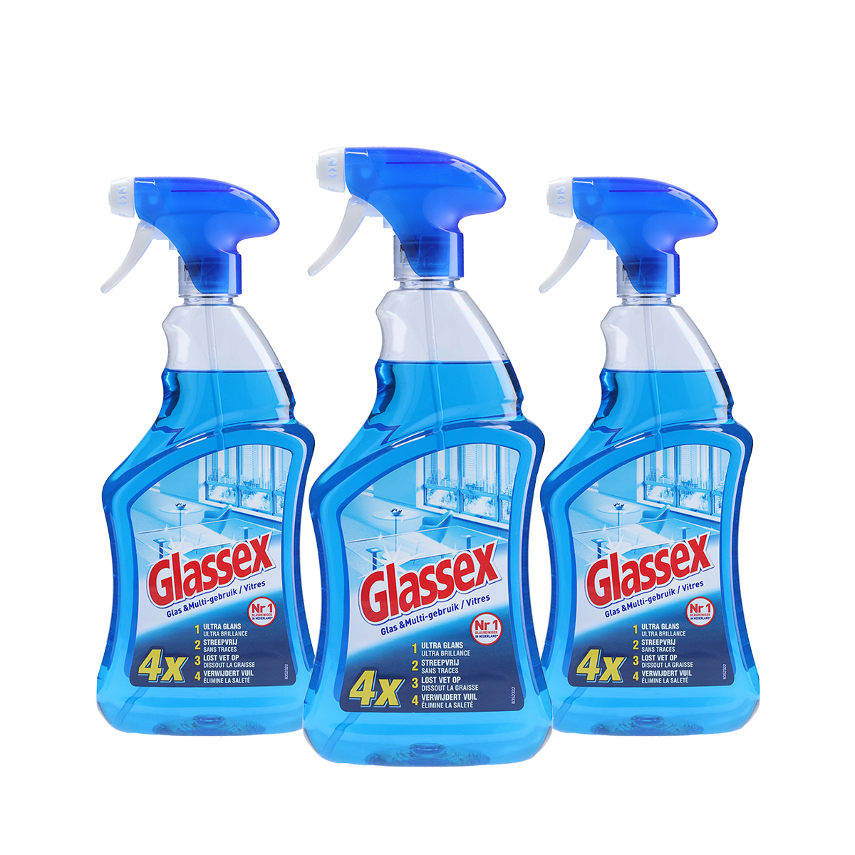 Glassex Glas & Multi Schoonmaak Spray - 750ml x3