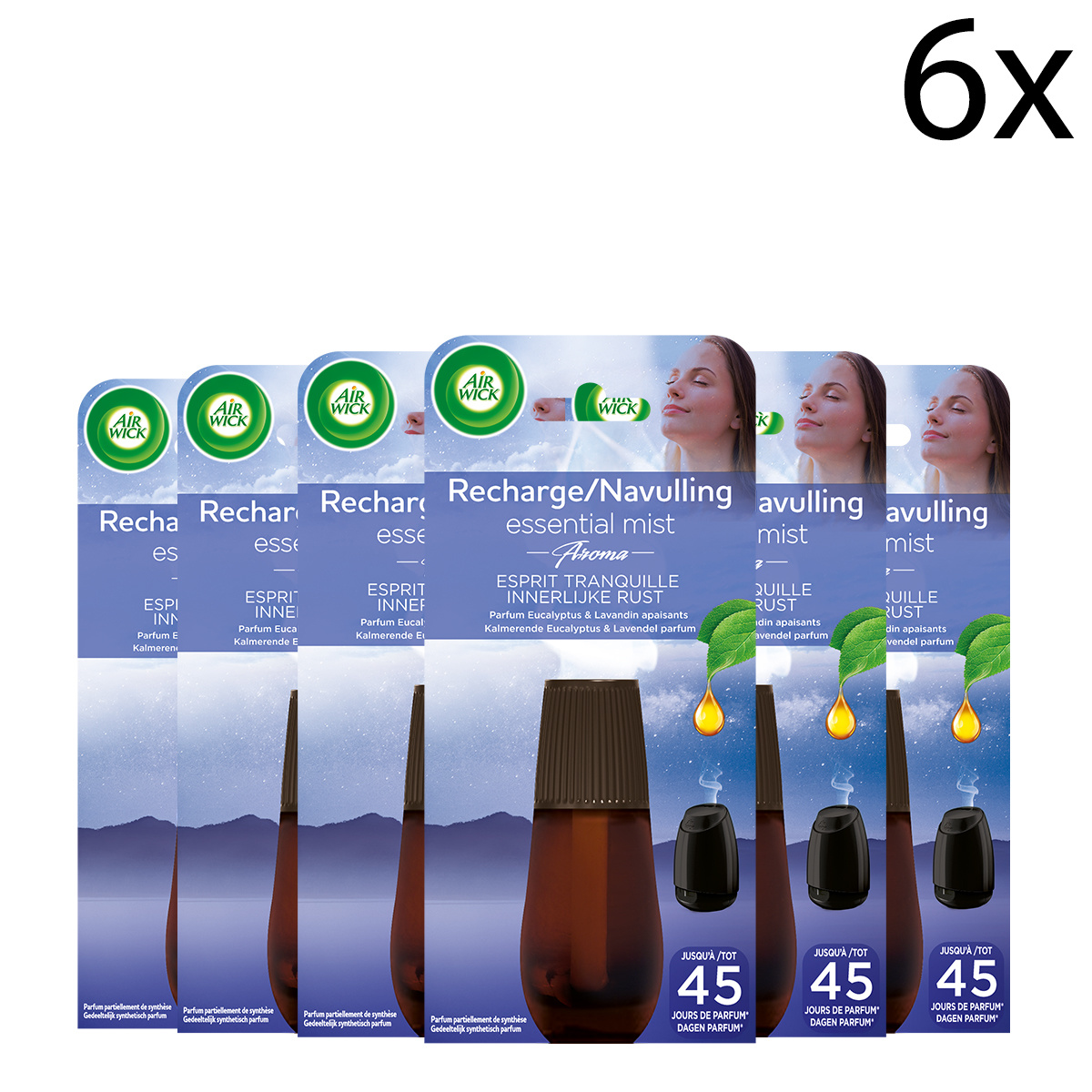Airwick Automatische Geurverspreider - Innerlijke Rust - Navulling x6