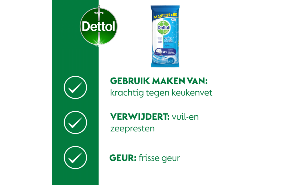 Dettol - 160 stuks Schoonmaakdoekjes - Oceaan 2x80 stuks - 2L Allesreiniger - Katoenfris 2x1L - Voordeelverpakking