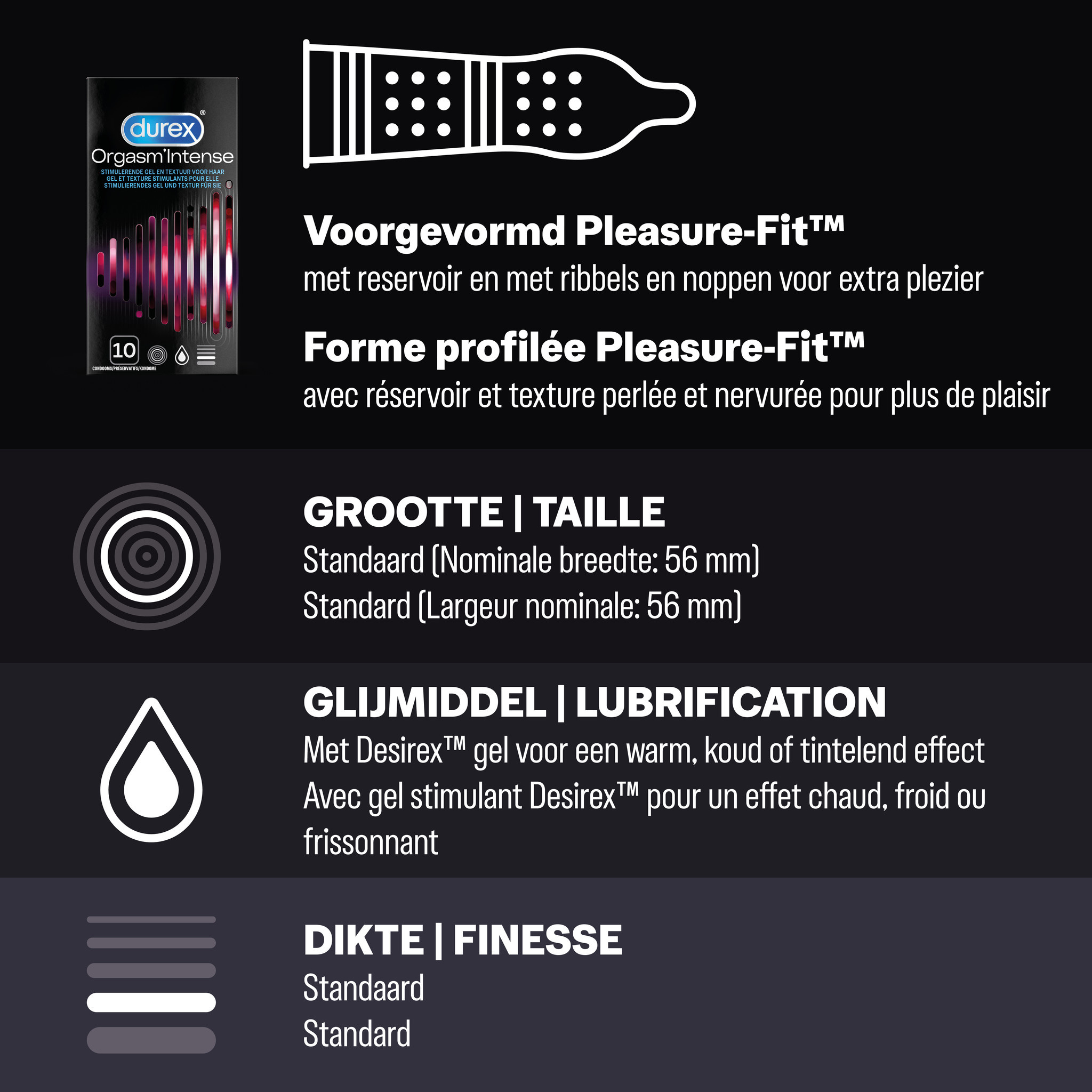 Durex - 20 stuks Condooms - Orgasm Intense 1x10 stuks - Performa 1x10 stuks - Voordeelverpakking