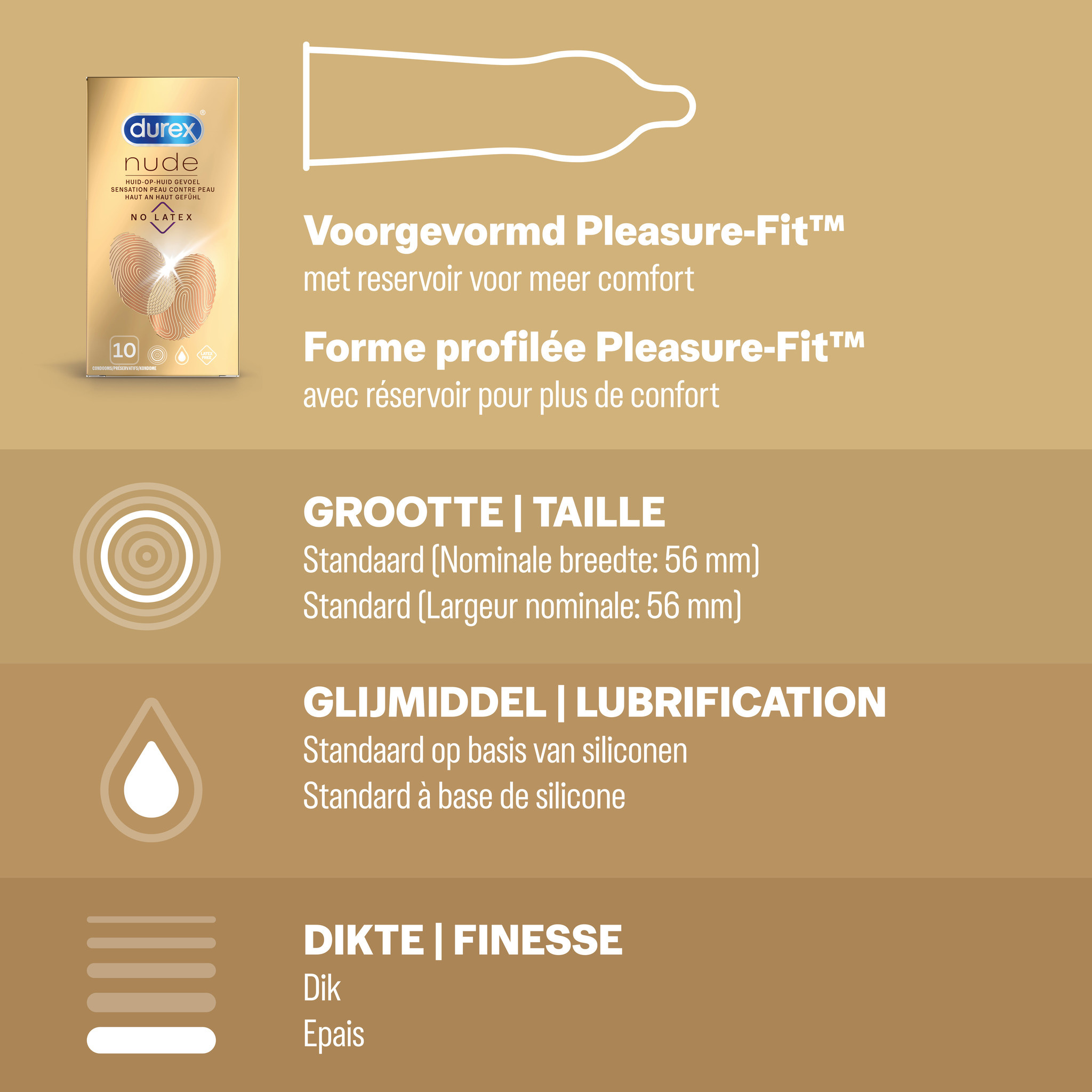Durex - 20 stuks Condooms - Pleasure Me 1x10 stuks - Nude No Latex 1x10 stuks - Voordeelverpakking
