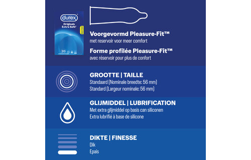 Durex - 60 stuks Condooms - Extra Safe 1x20 stuks - Nude No Latex 1x20 stuks - Thin Feel 1x20 stuks - Voordeelverpakking
