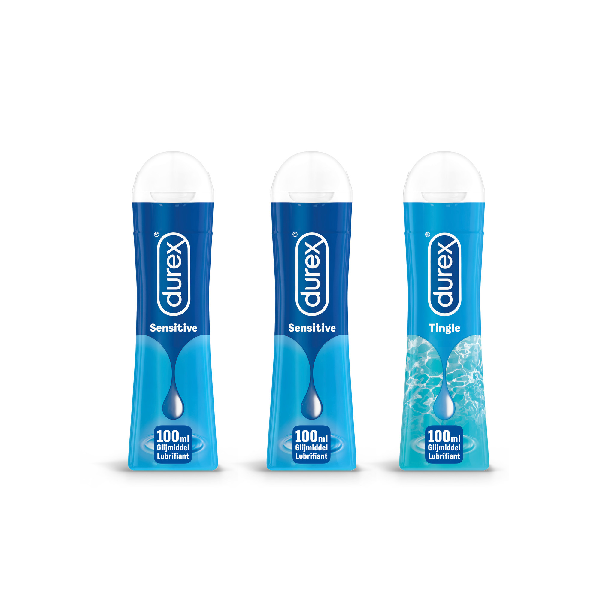 Durex - 300ml Glijmiddel - Play Sensitive 2x100ml - Play Tingle 1x100ml - Voordeelverpakking